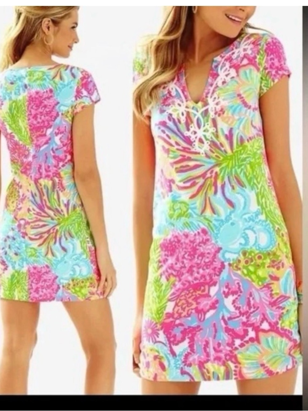 Lilly Pulitzer Brewster Dress in Lovers Coral sz Small